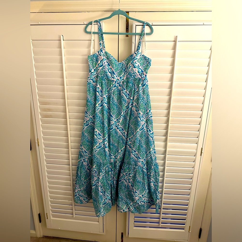 NWT Lilly Pulitzer Heidi Cotton Maxi Sz 14
